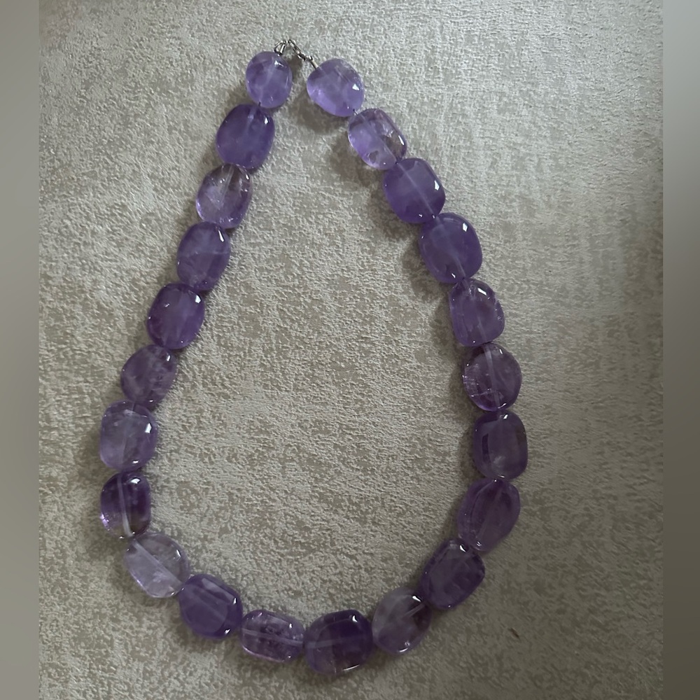 Elegant Purple Stone Necklace